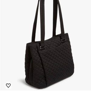 Black Vera Bradley medium shoulder tote